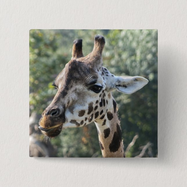 Giraffe Pinback Button (Front)