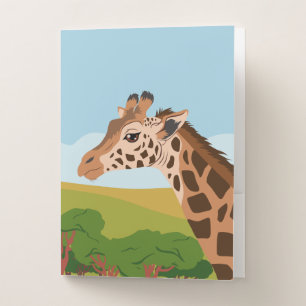 Giraffe Pocket Folder