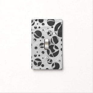 Giraffe Polka Dot Black and Light Gray Print Light Switch Cover
