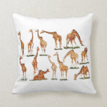 "GIRAFFE"    POLYESTER THROW PILLOW