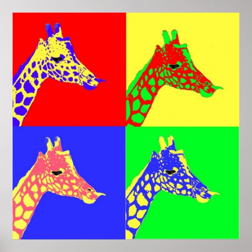 Giraffe Pop Art Poster | Zazzle