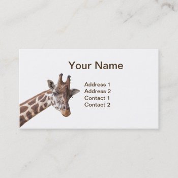 Giraffe Portrait Business Cards by stdjura at Zazzle