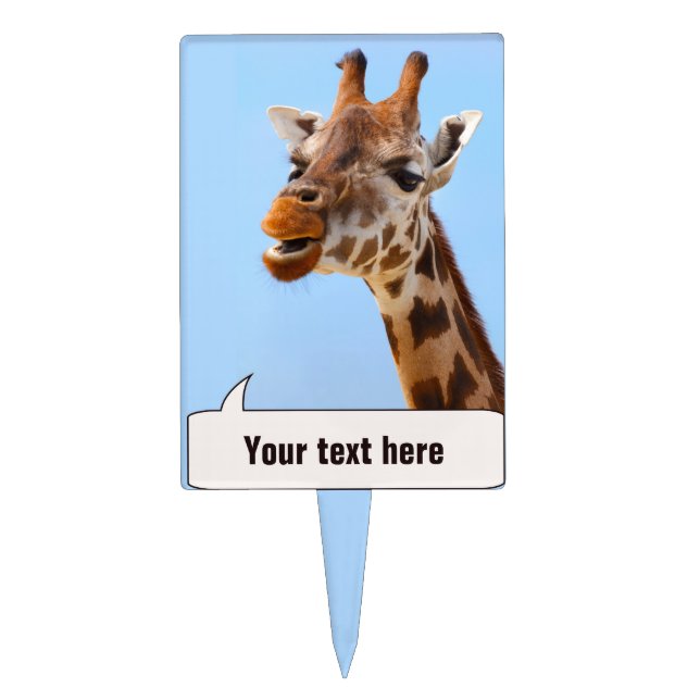 Giraffe Portrait cake topper (Front)