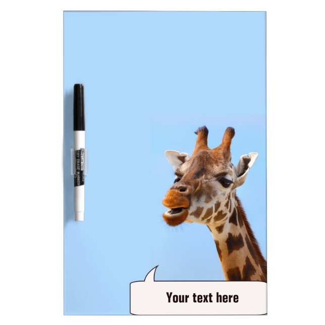 Giraffe Portrait custom message board (Front)