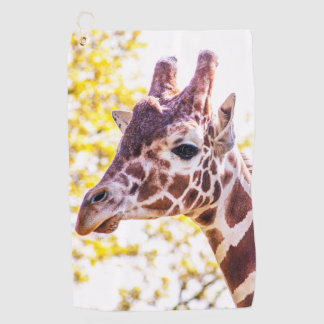 Giraffe Portrait Golf Towel