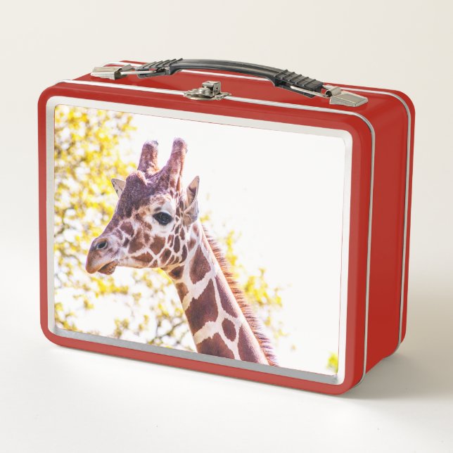 Giraffe Portrait Metal Lunch Box (Front)