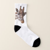 Giraffe Portrait Safari Animal  Socks (Left Inside)