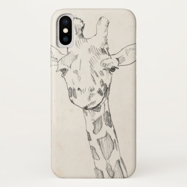 Giraffe Portrait | Sketch Case-Mate iPhone Case (Back)