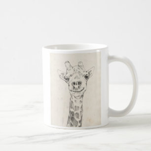 Giraffe Portrait Sketch Coffee Mug