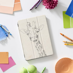 Giraffe Portrait Sketch iPad Pro Cover