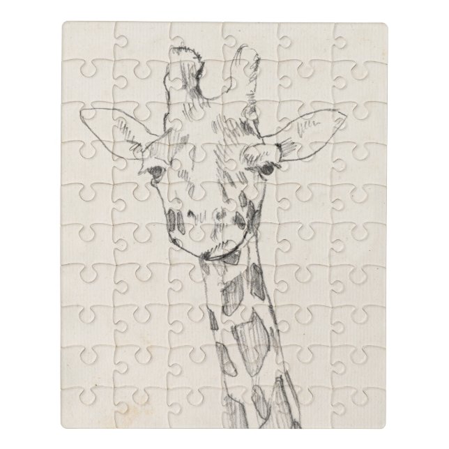 Giraffe Portrait | Sketch Jigsaw Puzzle (Puzzle Vertical)