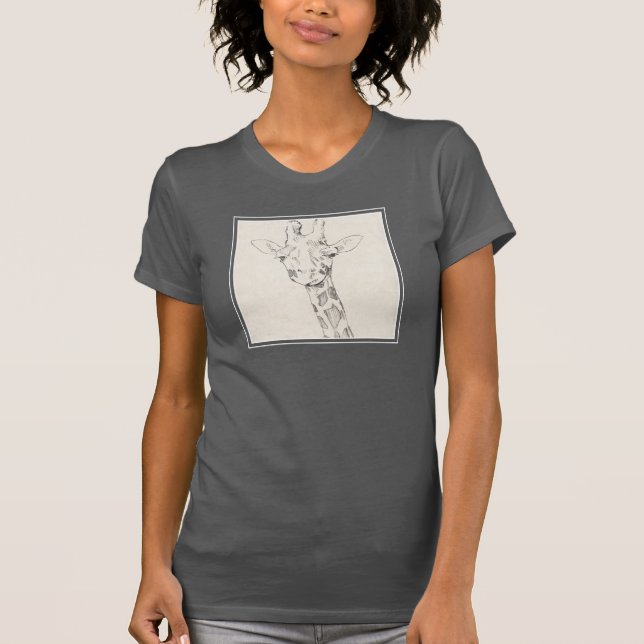 Giraffe Portrait | Sketch T-Shirt (Front)