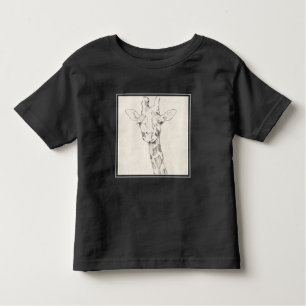 Giraffe Portrait   Sketch Toddler T-shirt
