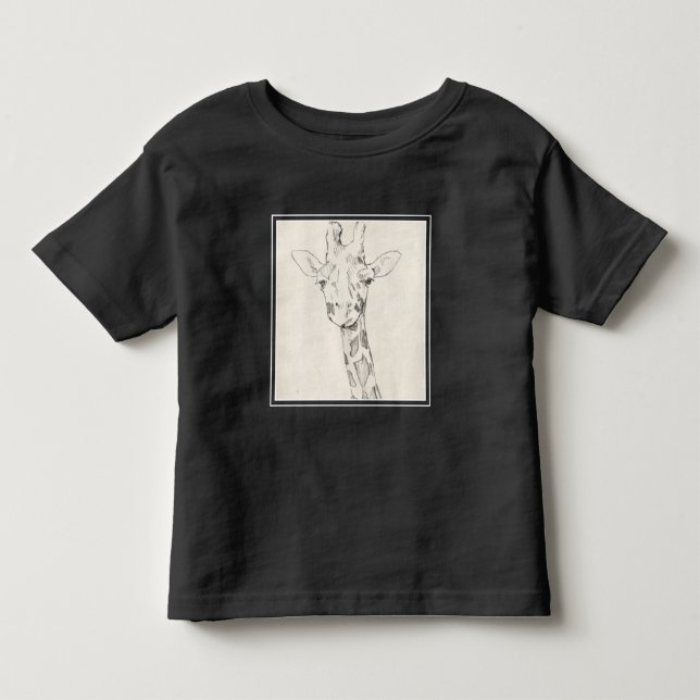 Giraffe Portrait | Sketch Toddler T-shirt (Front)