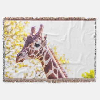 Giraffe Portrait Throw Blanket