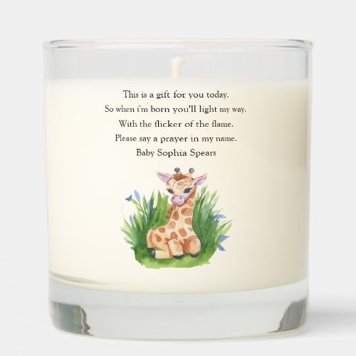 Giraffe _ Prayer Candle Label