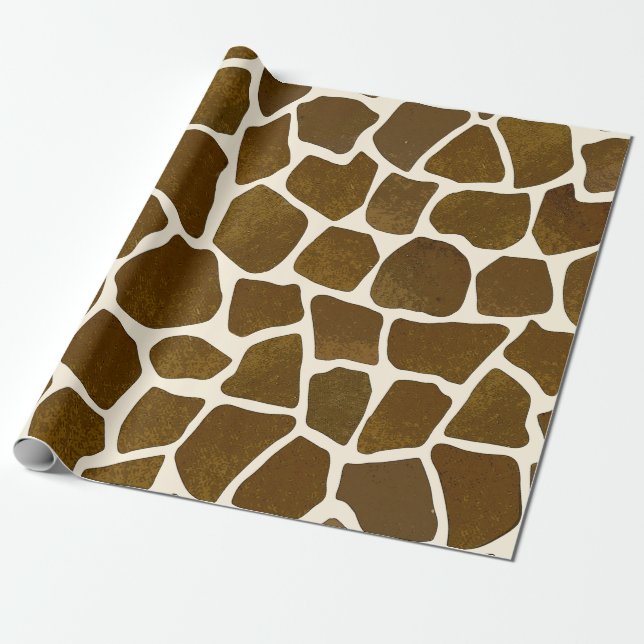 Giraffe Print All-Occasion Specialty Gift Wrap (Unrolled)