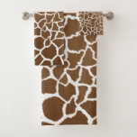 Giraffe Print Bath Towel Set at Zazzle