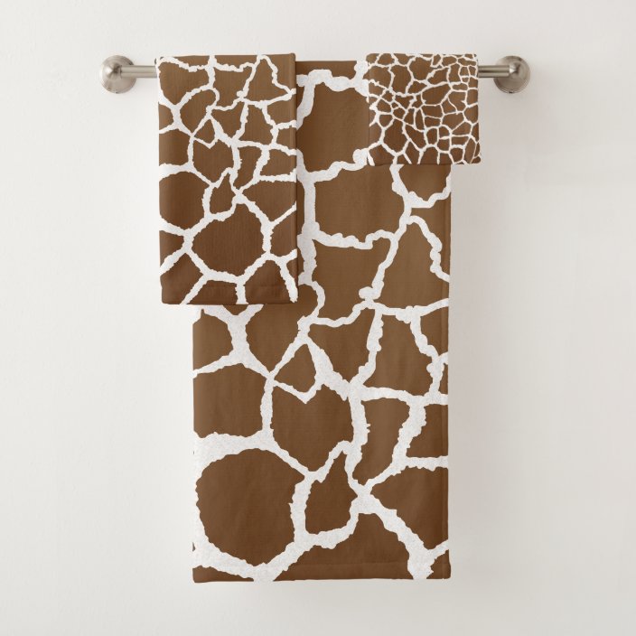 Giraffe print bathroom sets