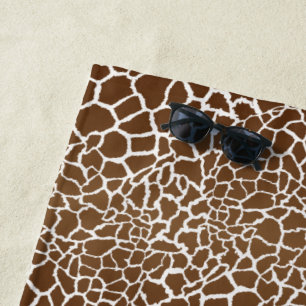 Giraffe print beach towel