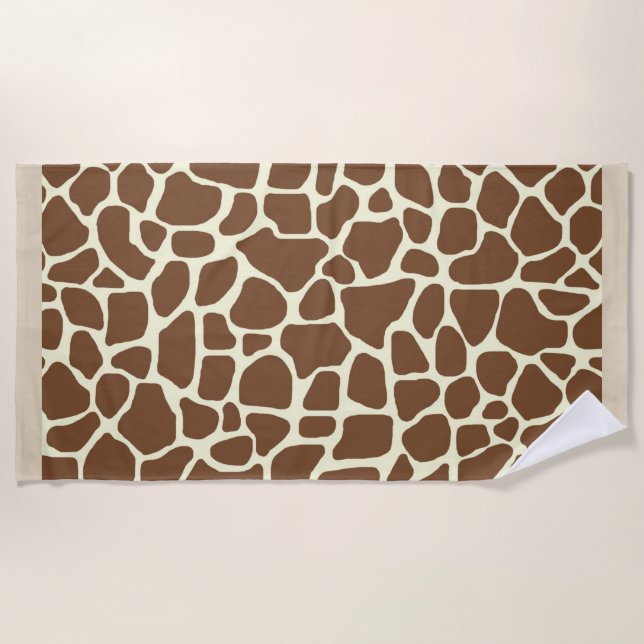 Giraffe Print Beach Towel (Front)