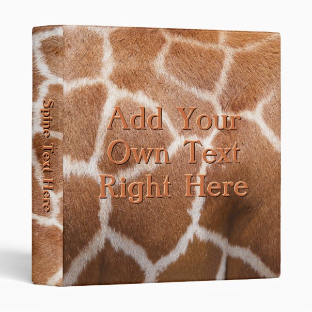 Giraffe Print Binder (Front/Spine)