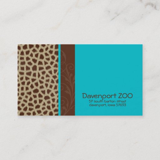 Customizable Giraffe Print [blue] Business Cards