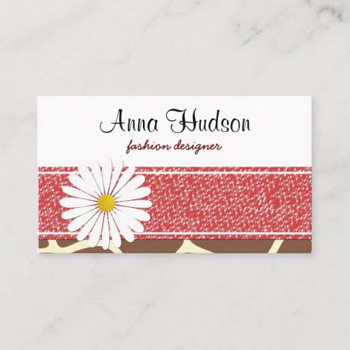 Customizable Animal Print Fur Skin Giraffe Brown Yellow Red Business Card Templates