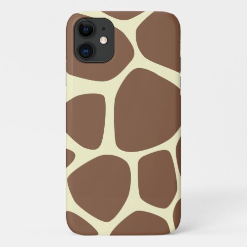 Giraffe Print Brown Giraffe Animal Print Jungle iPhone 11 Case