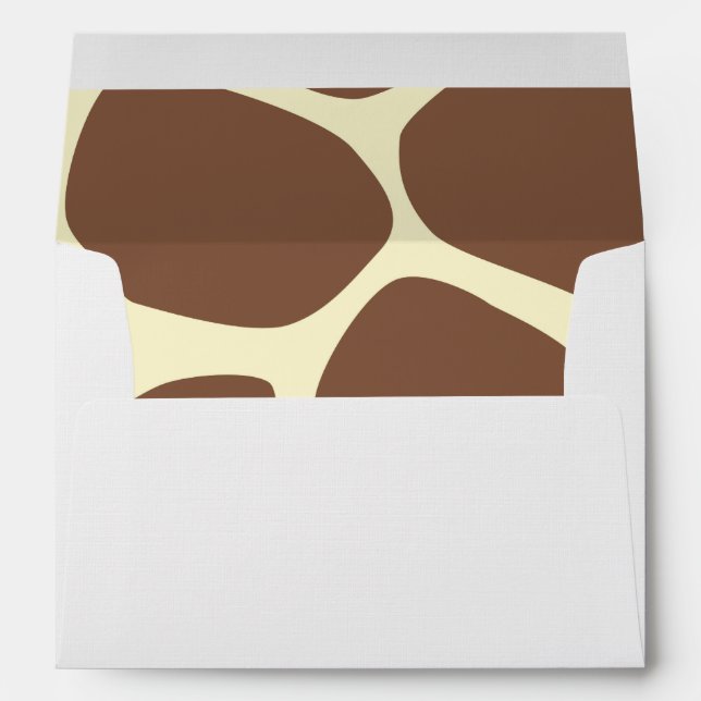 Giraffe Print, Brown Giraffe, Animal Print, Jungle Envelope (Back (Bottom))