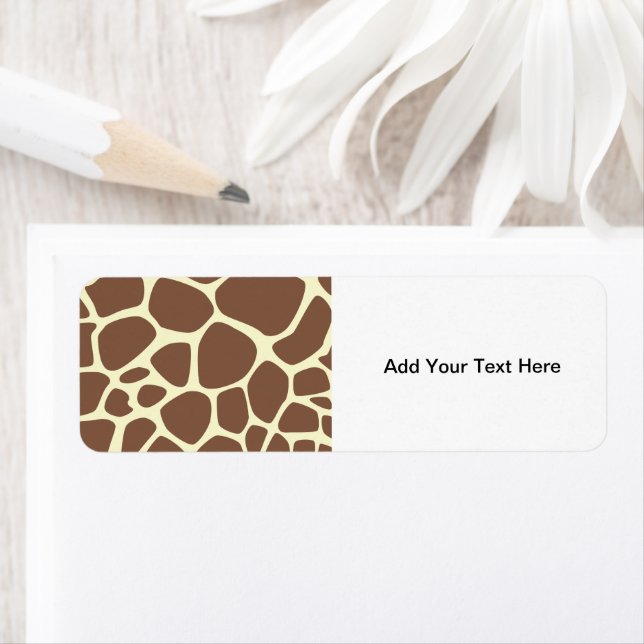 Giraffe Print, Brown Giraffe, Animal Print, Jungle Label (Insitu)