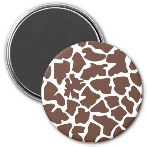 Giraffe Print Brown Giraffe Animal Print Jungle Magnet