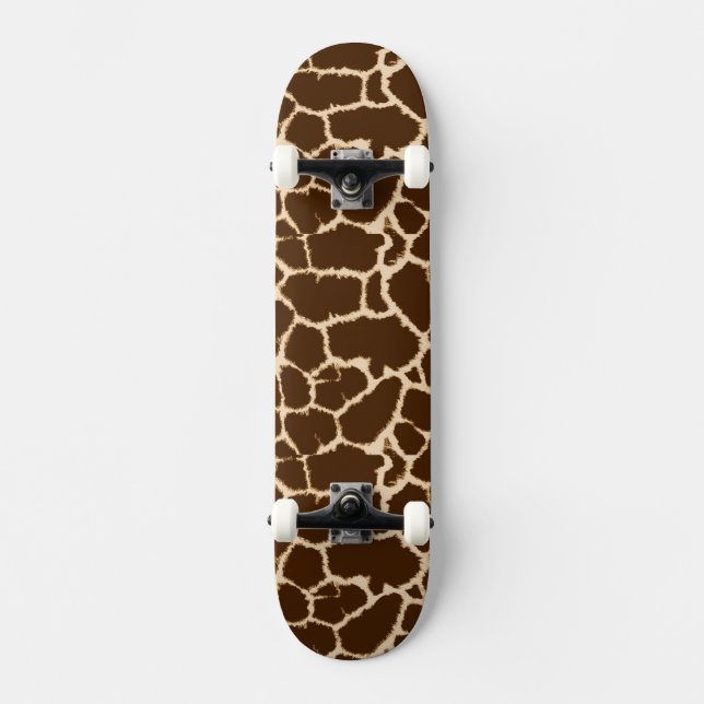 Giraffe Print Design Skateboard Deck (Front)