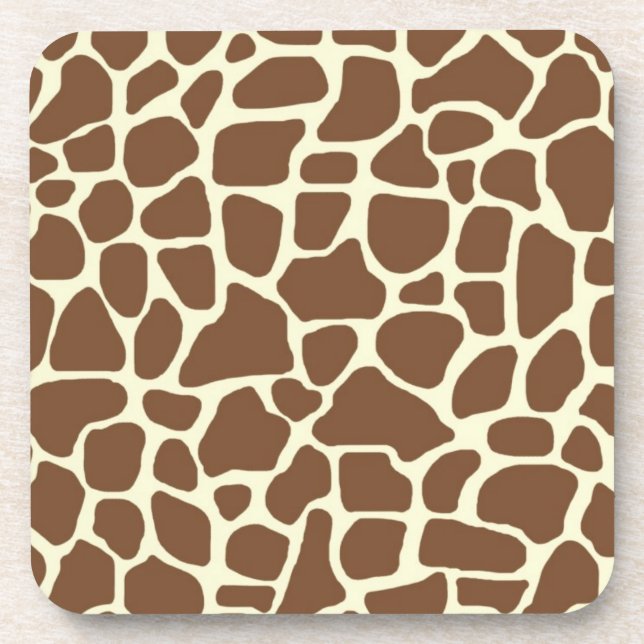 Giraffe Print Drink Coaster (Front)