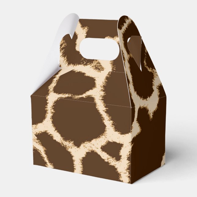 Giraffe Print Favor Boxes (Back Side)