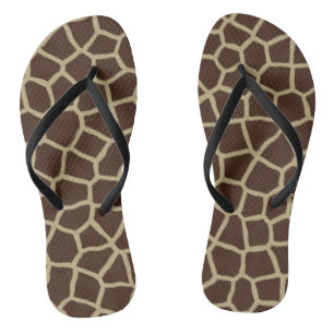 Giraffe Print Flip Flops