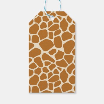 Giraffe Print Gift Tag by imaginarystory at Zazzle