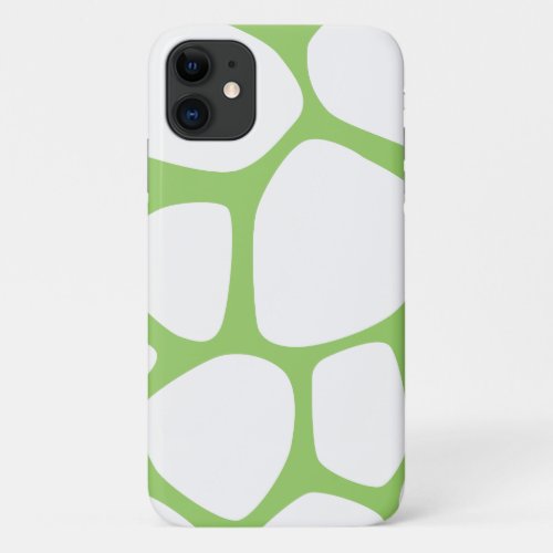 Giraffe Print Green Giraffe Animal Print Safari iPhone 11 Case