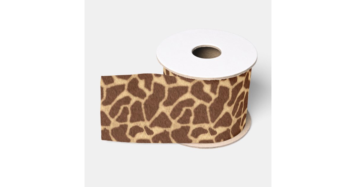 Gitaffe Ribbon Giraffe Print Grosgrain Ribbon | Zazzle