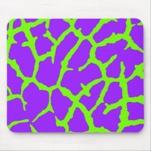 Giraffe Print Mint Amethyst Mouse Pad