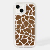 iPhone 14 Letter A Giraffe Animal Print Monogram Initial Case