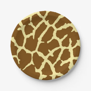 Giraffe Print Paper Plates