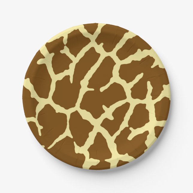 Giraffe Print Paper Plates (Front)
