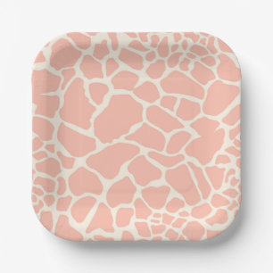 Giraffe Print Paper Plates
