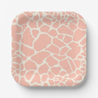 Giraffe Print Paper Plates