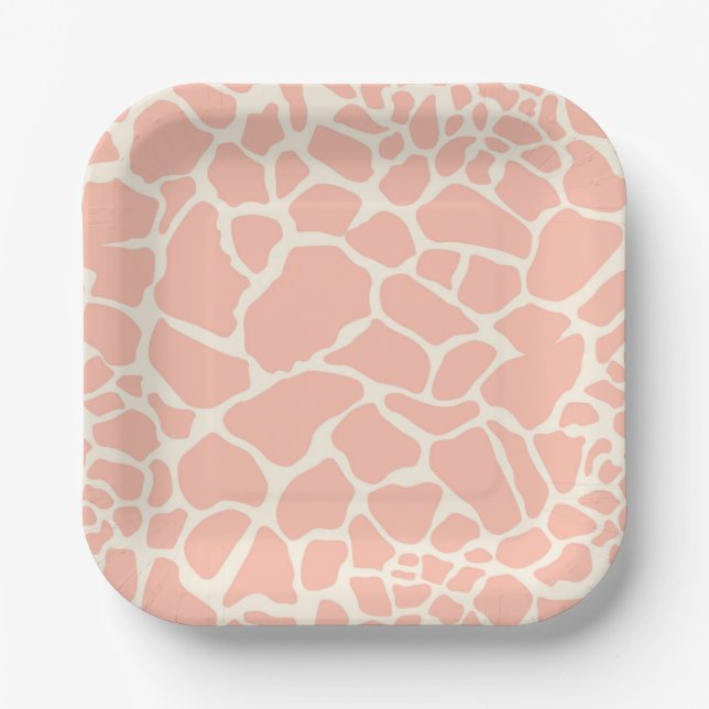 Giraffe Print Paper Plates (Front)