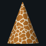 Giraffe Print Party Hat<br><div class="desc">giraffe spots pattern print wild africa zoo animal animal cartoon safari background skin fur</div>