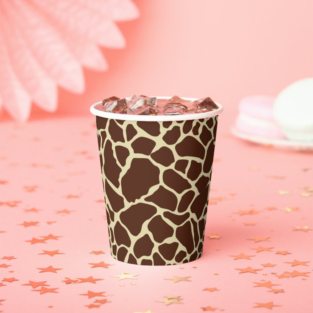Disover Giraffe Print Party Paper Cups