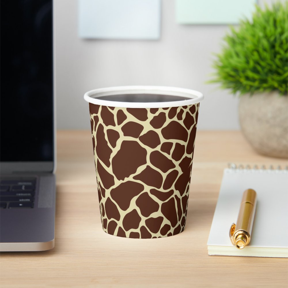 Disover Giraffe Print Party Paper Cups
