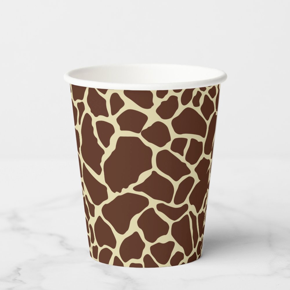 Disover Giraffe Print Party Paper Cups